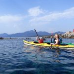 single parent family holidays in Sardinia in August 2017 - kayaking