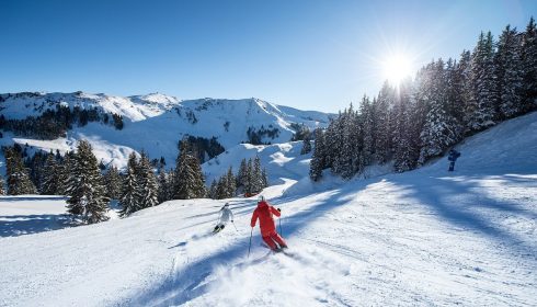 single parent skier in Kitzbühel Austria