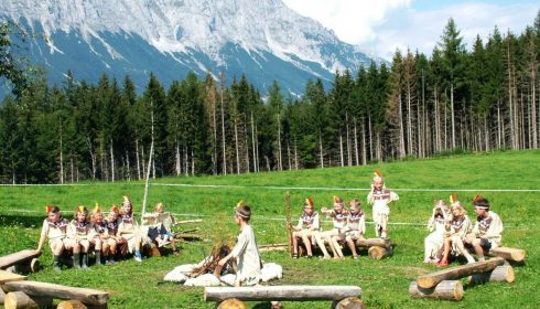 single parent farm holiday in Austria - Indianertag