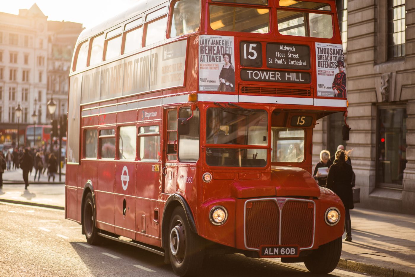 City break in London by double decker bus