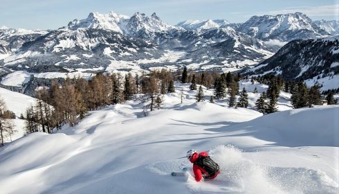 off piste skier on solo ski holiday in Austria's Kitzbühel