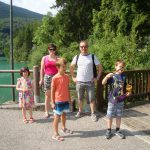 parents and children at Lake Barcis