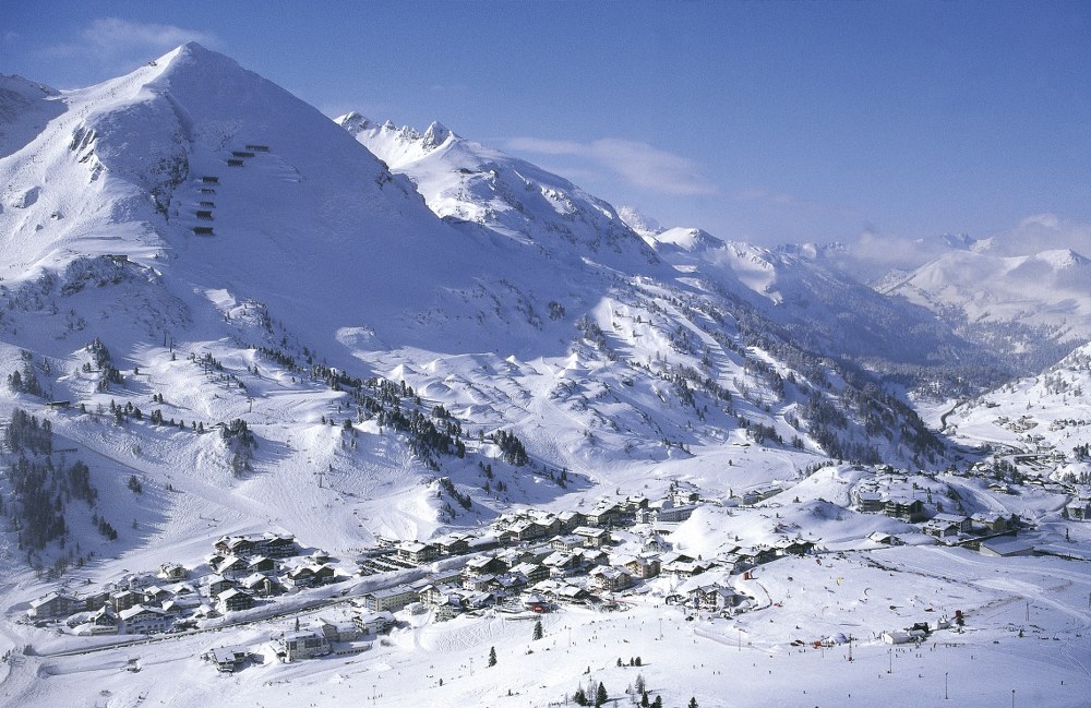 Obertauern village in winter