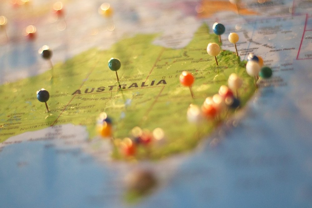 Planning youyr dream holiday - Australia map
