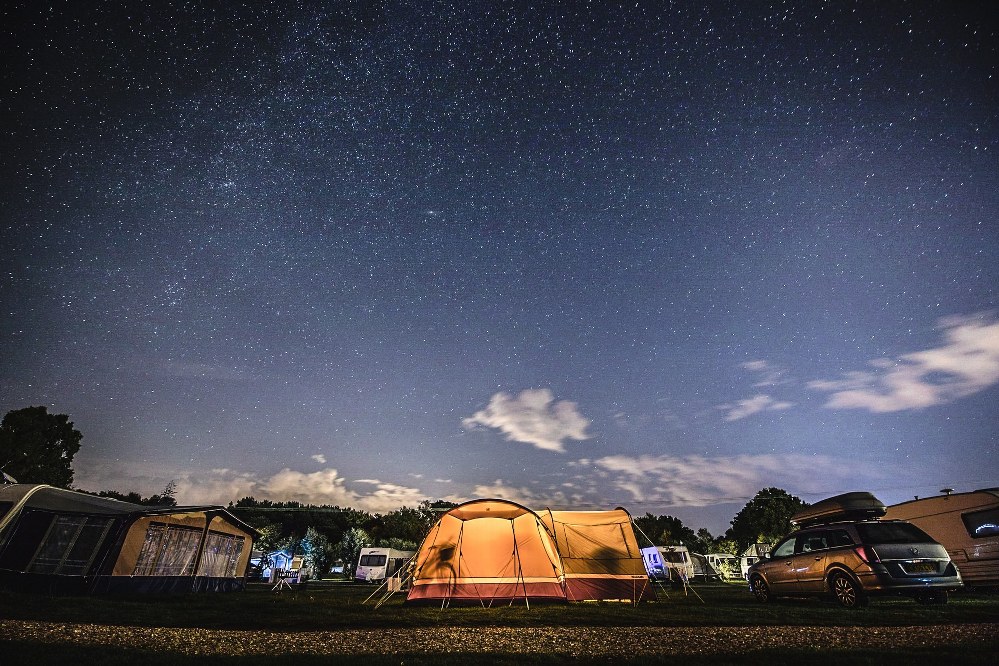 campsite in Dorset