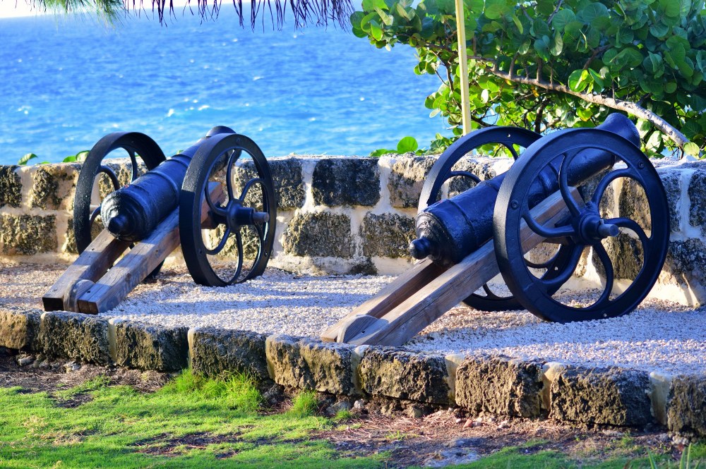 cannons by the sea in St. Lucy, Barbados