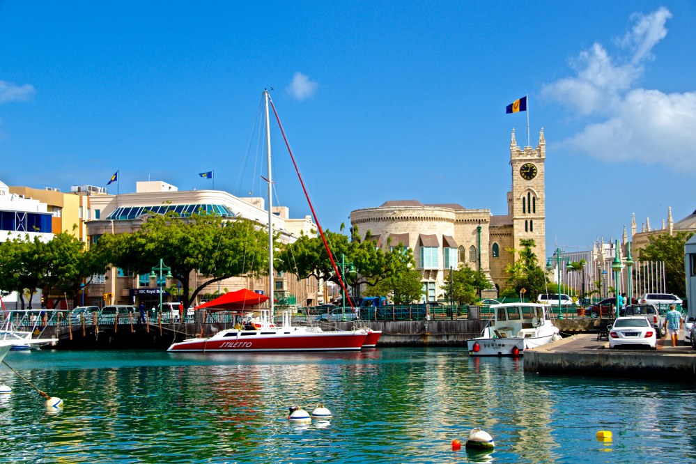 Bridgetown with church tower 