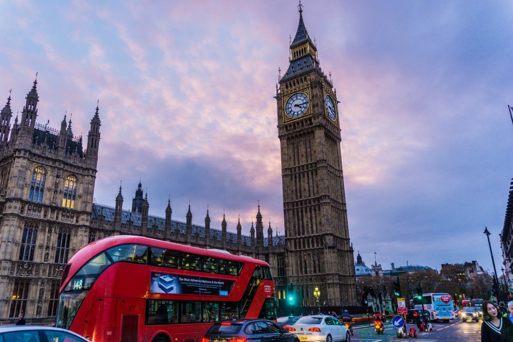 London with Big Ben and red bus