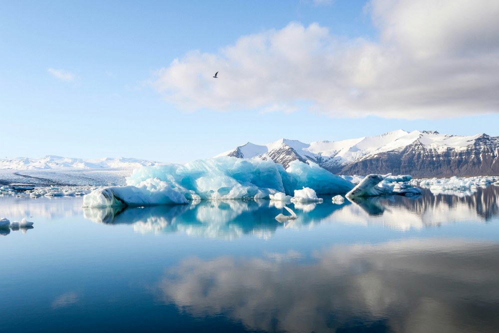 iceberg reflection in Jökulsárlón