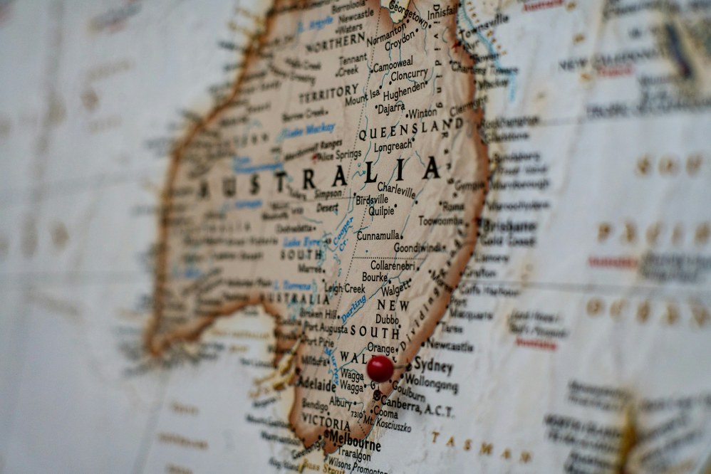 map of Australia for family holiday planning