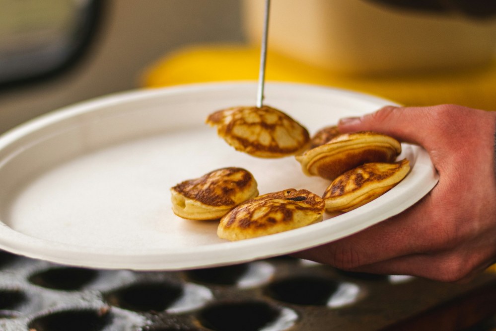 where to eat in Amsterdam: poffertjes - Dutch mini pancakes