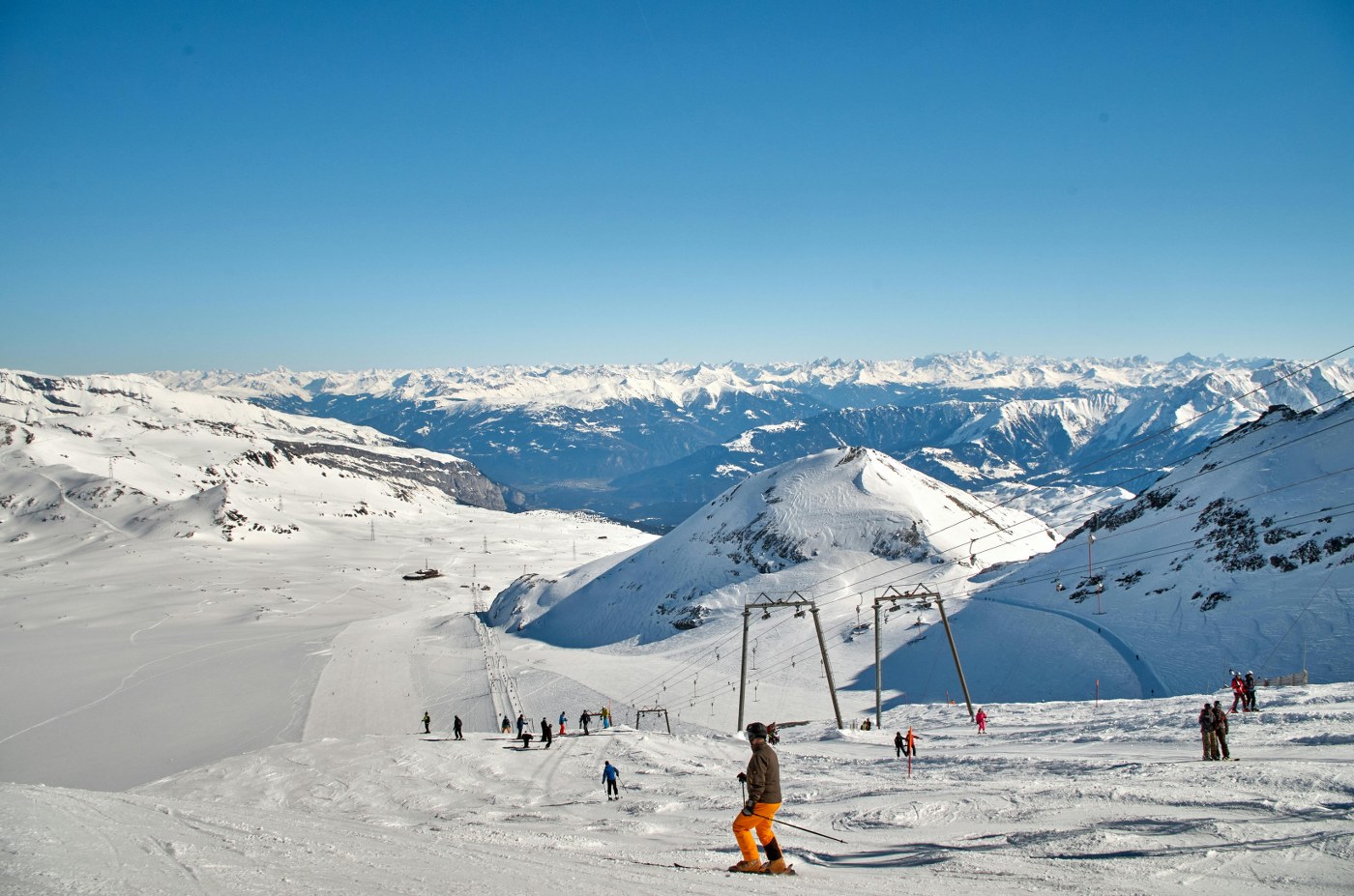 skiing in Davos, Switzerland