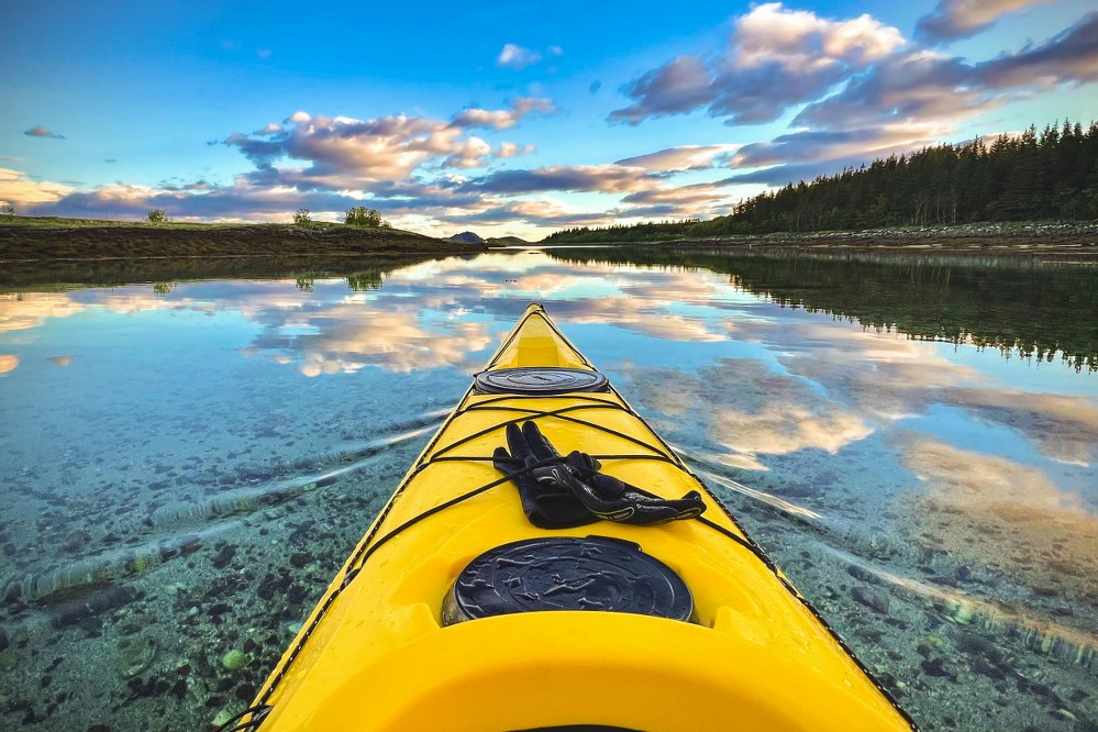 kayaking in the Norwegian fjords