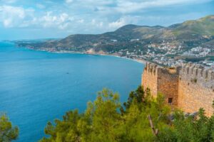 Cleopatra Beach viewed from Alanya Castle
