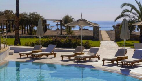 pool and beach at Lindian Village, Rhodes_933x700 pool and beach at Lindian Village, Rhodes_933x700