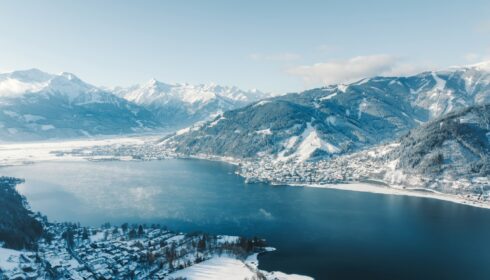 aerial view of Zell am See